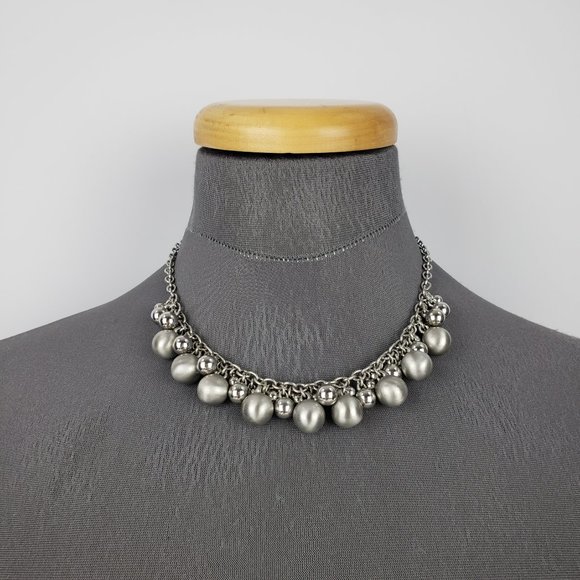 Lia Sophia Silver Beaded Necklace